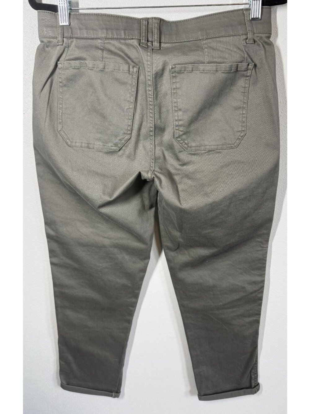 Democracy "Ab Technology" High Rise Utility Pants Gray Womens 10 Roll Cuff Cargo - Picture 3 of 10